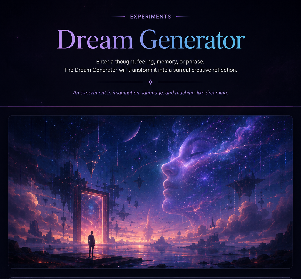 Dream Generator experiment