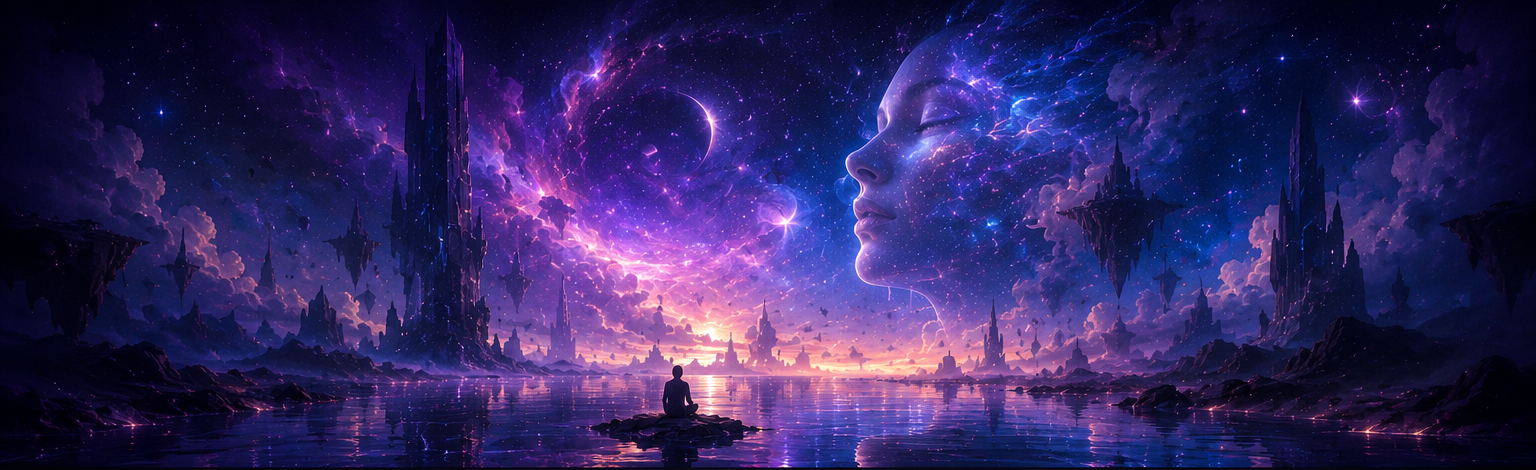 Surreal AI dreamscape inspired by human imagination and machine dreaming